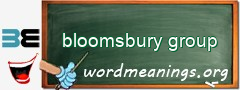 WordMeaning blackboard for bloomsbury group